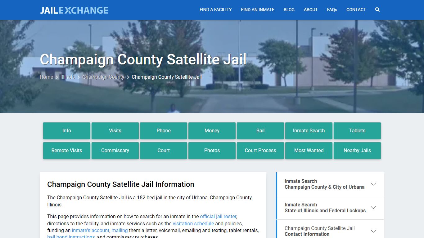 Champaign County Satellite Jail, IL Inmate Search, Information